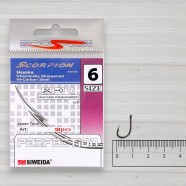 Гачки Siweida Scorpion Faultless O'Shaughnessy BN, 10шт/уп, № 6